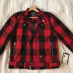 Kill City Plaid Moto Jacket size M